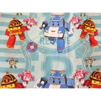 ราคา 1 แผง ROBOCAR POLI ROY HELLY AMBER ผ้าฝ้ายผสมผ้า CARTOON ผ้า KAIN (18580254145)