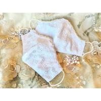 ราคา New❗️❗️ ลายใหม่ แมสลายลูกไม้สีขาวปักมุก คุณหนูมากแม่ (7336825907)