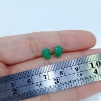 ราคา ต่างหูพลอยมรกต emerald เงินแท้ พลอยแท้ (26327168787)