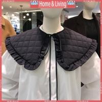 ราคา ผ้าคลุมไหล่ลายสก๊อตรูฟเฟิลสำหรับผู้หญิง พร้อมดีเทลดอกปัก เหมาะสำหรับฤดูหนาว (49751161776)