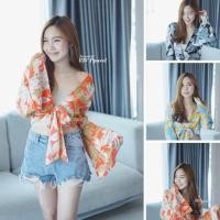 ราคา เสื้อแขนยาวลายดอกผูกเอว 90จ้า สีเหลืองส่งฟรีลงทะเบียนคะ (1273931821)