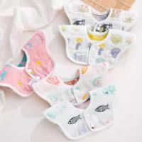 ราคา ผ้าซับน้ำลายเด็กผ้าฝ้ายแบบรอบคอ ผ้า2ด้าน ลายหน้ารักๆสีสันสดใส HD01 (20505473555)