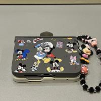 ราคา เหมาะสําหรับ Samsung Galaxy ZFlip7 การ์ตูนน่ารัก Mickey Mouse Donald Duck Spinning เคสโทรศัพท์ Lanyard พับ Hard Shell สําหรับ Z Flip 7 6 5 5G N3 MixFlip ShockProof ฝาครอบป้องกัน (54301813870)