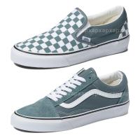 ราคา Vans รองเท้าผ้าใบ Old Skool / Classic Slip-On Checkerboard | Color Theory Stormy Weather (2รุ่น) (21475923795)