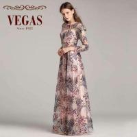ราคา เดรสลูกไม้ แขนยาว ลายปะการัง ป้าย VEGAS (5133543206)