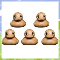 ราคา 5ชิ้นที่ทําด้วยมือไม้ยางเป็ดมินิไม้ยางเป็ดหุ่นโชคดีไม้มือแกะสลักไม้เป็ดรูปปั้น (28788877616)