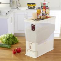 ราคา ถังเก็บข้าวสาร ขนาด 10-15 กิโลกรัม แบบหมุน ใช้งานง่าย ไม่หกเลอะเทอะ พร้อมส่งจ้า (3836358289)