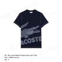 ราคา Lacoste เสื้อยืดคอกลม รุ่น Men's Lacoste Regular Fit Organic Cotton Jersey T-Shirt Code: TH8249 10 166 (26411157559)
