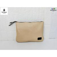 ราคา ST.SCOTT LONDON แท้ กระเป๋าถือทรงคลัชสีครีม (13551337589)