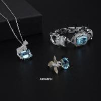 ราคา ขายส่ง หรูหรา 925 เงินสเตอร์ลิง 18เค ชุบทองบุษราคัมหิมะเสือดาวจี้สร้อยคอสร้อยข้อมือแหวนเครื่องประดับหรูหราที่กําหนดเอง (55104421517)