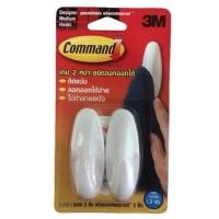 ราคา แผ่นเทปกาวคอมมานด์พร้อมตะขอแขวน 3M 17081 สีขาว (50653213205)
