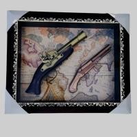 ราคา กรอบรูปปืนโบราณ โมเดลปืนโบราณ โมเดลปืนสะสม สำหรับแขวนผนัง Gun Display Frame (A) (21818579397)