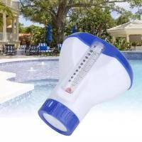 ราคา 1pc Swimming Pool Floating Chlorine Dispenser with Thermometer Disinfection Automatic Applicator Pu (42077354725)
