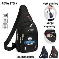 ราคา Manchester City Champions Again Sling Bag Men Chest Bag Outdoor Travel Men Bag Handbag Beg Multifunctional Cross Body Bags Waterproof Canvas Adjustable Strap (54353426279)