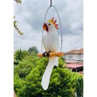 ราคา ชื่อสินค้า : นกกระตั้วหัวจุก (สีขาว-ขนาดกลาง 45 ซม.) นกปลอมผลิตจากเรซิ่นแต่งสวน (20567130515)