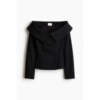 ราคา H&M(เอชแอนด์เอ็ม) เบลเซอร์เปิดไหล่ Women Off-the-shoulder blazer 1316132_1 (57701581627)