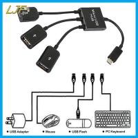 ราคา LJF 3in1 Micro USB ถึง 2 OTG 3 พอร์ต HUB สาย Splitter Micro-USB Type-C อะแดปเตอร์แปลงสําหรับแท็บเล็ต Android เมาส์คีย์บอร์ด (48803420900)