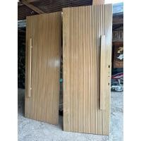 ราคา ประตูไม้สักทองแท้ ประตูโมเดิร์น แบบซี่ร่องไร้ขอบ3ชั้น จัดส่งฟรี!!! (17396701176)