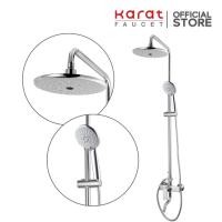 ราคา Karat Faucet ก๊อกผสมอ่างอาบน้ำติดผนังพร้อมชุดฝักบัว Rain Shower รุ่น KRS-027-725 (22401074005)