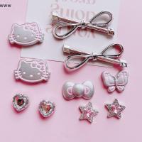 ราคา COD หัวเข็มขัดรองเท้ารูปแมวติดโบว์สีเงิน10ชิ้น/เซ็ตสำหรับรองเท้าอุดตันรองเท้าแตะถอดได้ลายการ์ตูนน่ารักใหม่ของขวัญ (56803337584)