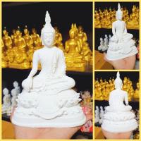 ราคา พระพุทธรูป ปางมาระวิชัย พระสะดุ้งมาร ศิลปะสวยงามระดับพรีเมี่ยม งานหล่อเรซิ่นผสมผงหินขาว(หน้าตัก5นิ้ว สูง22ซม.) (8077875944)