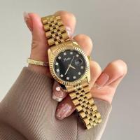ราคา Scottie Fashion Simple Gold นาฬิกาผู้หญิงนาฬิกาสายเหล็กพร้อมนาฬิกาควอทซ์ปฏิทิน (53453855364)