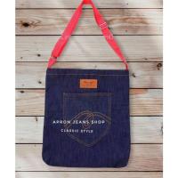 ราคา กระเป๋ายีนส์วินเทจ สายแดงปรับเลื่อนได้ (5740748556)