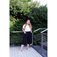 ราคา VM 09 กางเกงผ้ายืดเอวสูงขา 5 ส่วน สาวอวบ-อ้วนผ้ายืดวุฟเวฟ (13504856113)