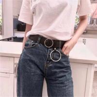 ราคา เข็มขัดหนัง เข็มขัดห่วงหัวกลมสไตล์วินเทจ (1995620359)