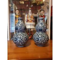 ราคา แจกันทรงน้ำเต้า งานกระเบื้องกังไสลายคราม (21265138793)