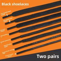 ราคา สองคู่สีดําเชือกผูกรองเท้ารองเท้าผ้าใบแบนรองเท้าผ้าใบรองเท้าผ้าใบผู้ชายผู้หญิงรองเท้าเชือกผูกรองเท้าเชือกรอบ (42356235696)