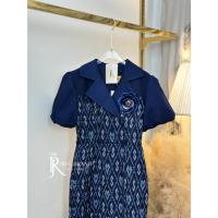 ราคา ชุดผ้าไทยจิราแบรนด์ งานผ้าฝ้ายดักแด้ ทอมือ 4ตะกอ ย้อมครามธรรมชาติ 100% (26077942575)