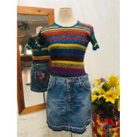 ราคา #MissSixty#เสื้อยืดแบรนด์แท้#เสื้อมือ1เสื้อยืดกริคเตอร์ใส่ได้ตั้งแต่ S-L ผ้ายืดตามตัว (29772385729)