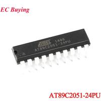 ราคา AT89C2051-24PU AT89C2051 DIP-20 8-bit Microcontroller 8051 2K แฟลชชิป IC (49252280254)