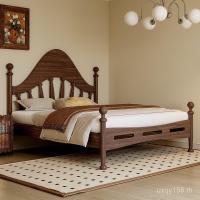 ราคา เฟอร์นิเจอร์เตียงย้อนยุคเตียงโบราณไขลานเตียงฝรั่งเศสเตียงหลักเตียงคู่ขนาดกลางไม้เนื้อแข็งทั้งหมดย้อนยุคใหม่จีนอเมริกันเตียง SD19 (46053541149)