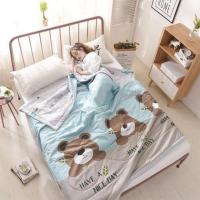 ราคา ผ้าห่มใยไหม 6ฟุตมีลาย2หน้า ผ้านวม แถมกระเป๋าหิ้ว (5503695983)