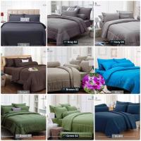 ราคา FOUNTAIN ผ้านวม พร้อม ผ้าปู 3.5ฟุต 5ฟุต 6ฟุต ฟาวเท่น สีพื้น (1504817766)