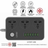 ราคา LDNIO SC3604 ปลั๊กต่อพ่วงไฟฟ้า 2 เมตร 3 ช่อง AC Socket + ช่องชาร์จ USB 6 Port (4311646047)