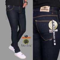 ราคา Mens Slim Fit Denim Stretch Navy Garment Premium Skinny Long Jeans / กางเกงยีนส์ผู้ชาย (51103360636)