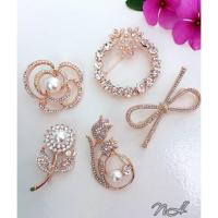 ราคา เข็มกลัด รูปดอกไม้ ประดับมุก (8336162407)