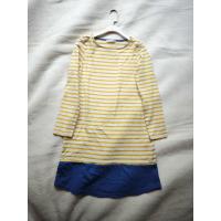 ราคา เดรสผ้าไหมพรมลายขวางสีเหลือง/คอปาด/แต่งแถบสีฟ้าตรงชายล่าง/งานน่ารักมาก/เกาหลีสุดๆ/อก 36 ถึง 40 ยาว 36 (27439338817)