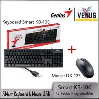 ราคา คีย์บอร์ด Genius Smart KB100 และเมาส์อัจฉริยะ DX-125 USB (25137475404)