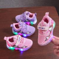 ราคา รองเท้าคิตตี้ มีไฟกระพริบ รองเท้าผ้าใบเด็กคิตตี้ ลายการ์ตูนสุดน่ารัก มีไฟ พื้นนิ่ม ปี 2020 รองเท้าkitty (3358804785)
