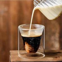 ราคา Skull Cup Double-layered Transparent Skull Head Coffee Mug Crystal Glass Cup for Home Bar Club Whiskey Wine Vodka and Be (25953433975)