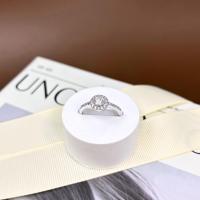 ราคา แหวนทองคำขาว แหวนเพชรเงิน ล้อมเงิน cz ไม่ลอก ไม่ดำ (28211000421)