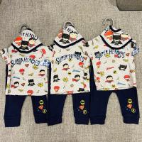 ราคา Superheroes ชุดเซต 3 ชิ้น เสื้อ + กางเกง + ผ้ากันเปื้อน (23459121464)