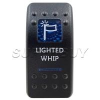 ราคา LIGHTED WHIP 5Pin 12V 20A Blue LED กันน้ํารถสวิทช์บาร์ ARB Push Rocker Toggle สวิทช์ไฟ LED Swithes (40817736382)