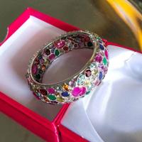 ราคา กำไลเงินแท้พลอยนพเก้าแท้ราคาถูก (7634157576)