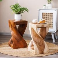 ราคา เก้าอี้รากไม้ ม้านั่งเด็ก เปลี่ยนรองเท้า ที่วางกระถางต้นไม้ มี2สี ม้านั่งต้นสักไม้เนื้อแข็ง (25071812552)