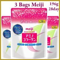ราคา EXP:09/273 bags Meiji Amino Collagen 5000mg/196g/28day เมจิ อะมิโน คอลลาเจน ชนิดผง คอลลาเจนเปปไทด์ บำรุงผิว ลดริ้วรอย (50302470897)